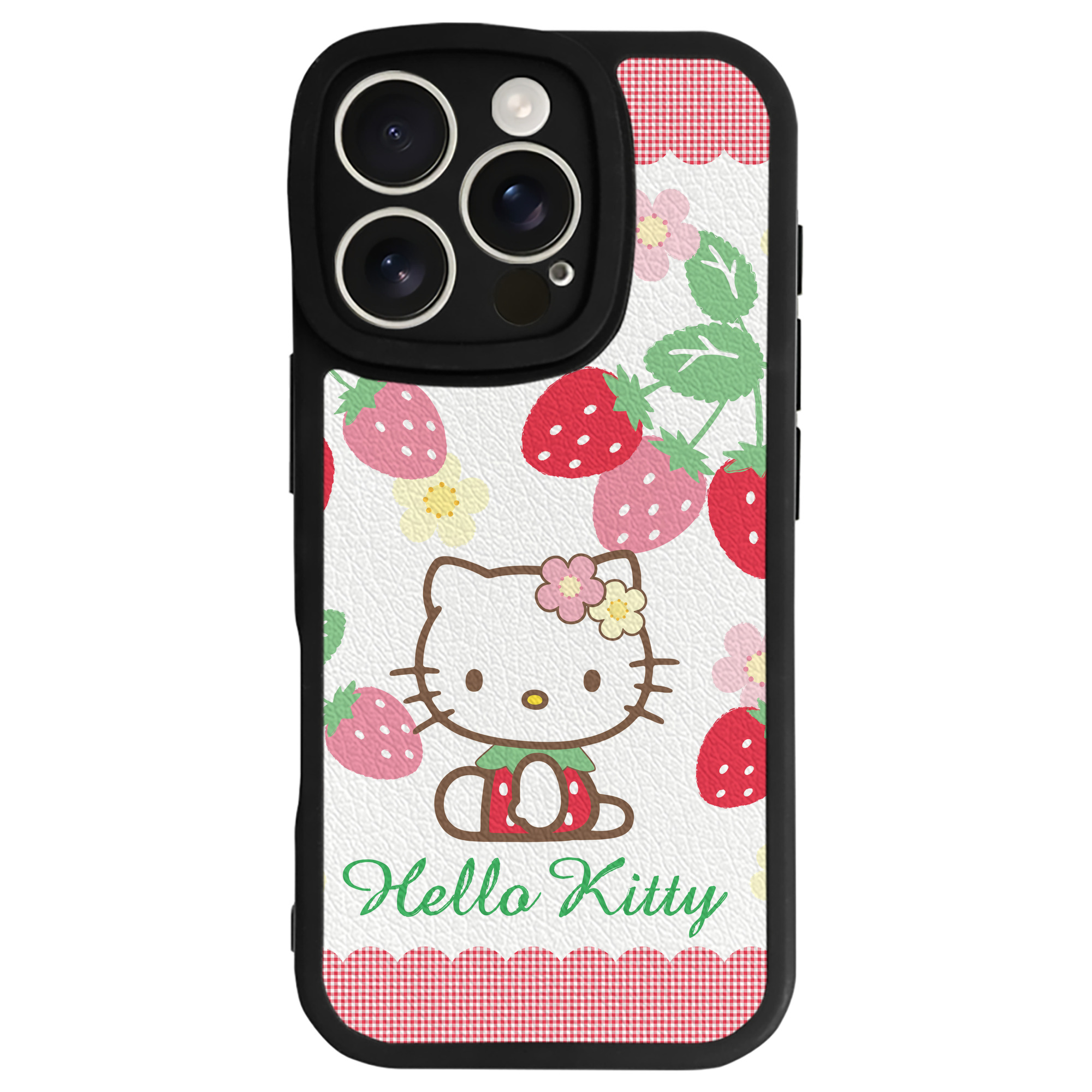 （画像用） Hello Kitty ハローキティ 【iPhone 16シリーズ対応】シリコンスマホケース（レザー調） 材質：シリコン